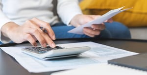 Person using a calculator